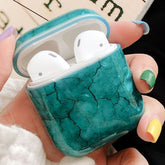 Funda protectora de TPU a prueba de golpes con diseño de algas marinas para Apple AirPods 1/2